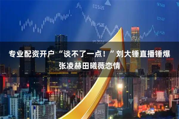 专业配资开户 “谈不了一点！”刘大锤直播锤爆张凌赫田曦薇恋情