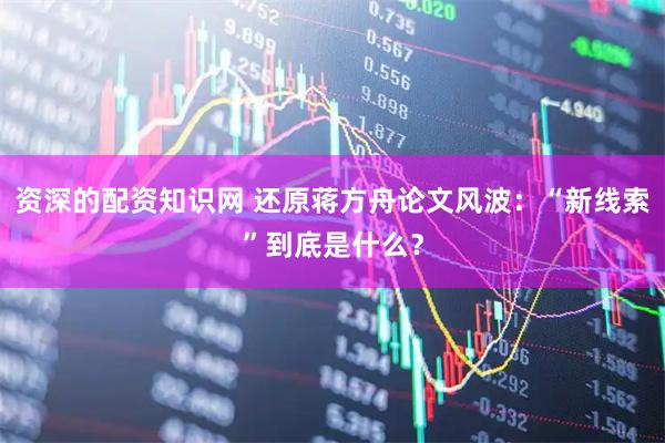 资深的配资知识网 还原蒋方舟论文风波:“新线索”到底是什么?